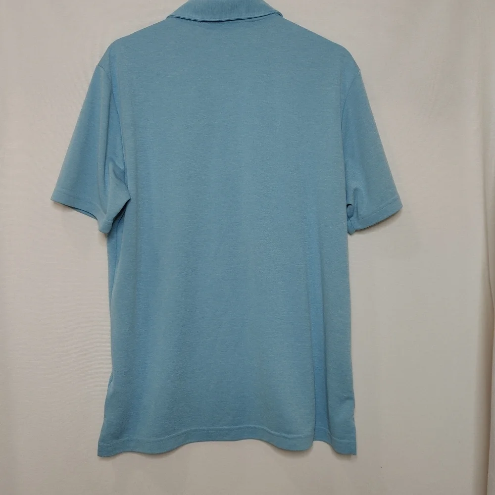 Adidas ADVANTAGE NOVELTY HEATHERED‎ POLO SHIRT GP4211 Light Blue Large L UV50+